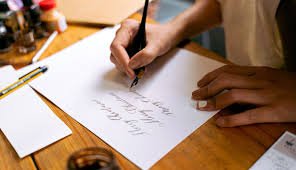 trauerkarte schreiben älterer mensch